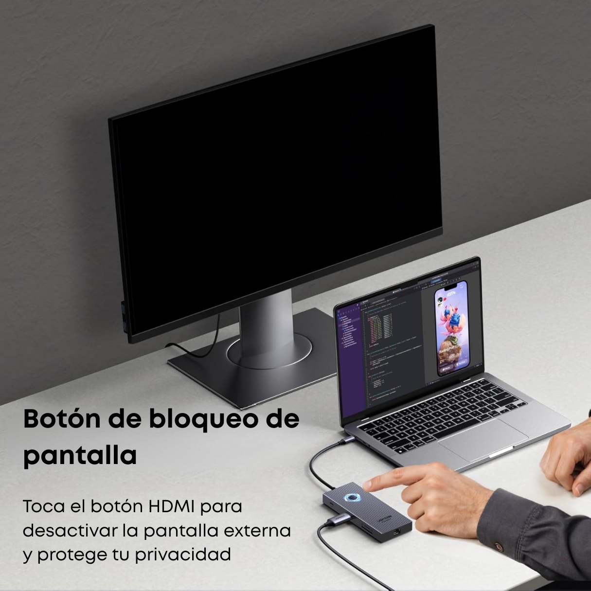 Ugreen Revodok Pro 9 en 1, Ethernet 4K @60Hz HDMI, carga PD de 100W, puertos de datos USB A, lector de tarjetas SD/TF compatible con Mac M1, M2, M3, M4, Steam Deck y más