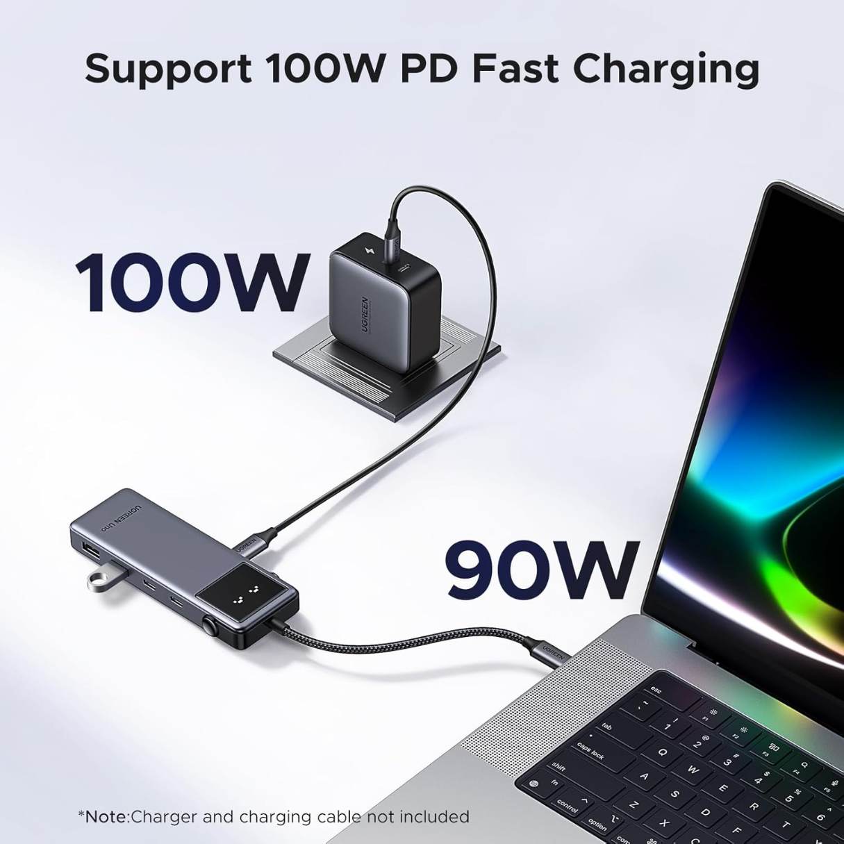 UGREEN Uno Hub tipo C 6 en 1 con puertos USB-C y USB-A de 10 Gbps 4K a 60 Hz HDMI para MacBook Pro/Air, iPad Pro, Surface, XPS, Thinkpad y más