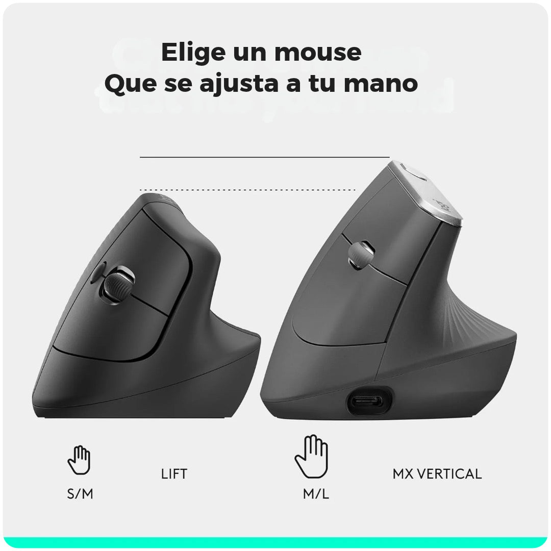 Logitech Mouse Ergonómico Vertical Lift