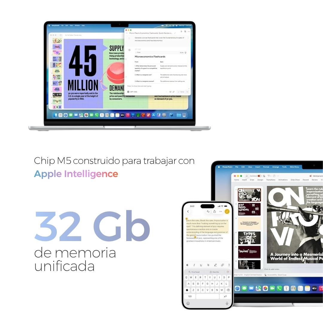 MacBook Air chip M5 con 512Gb de 15” - Silver