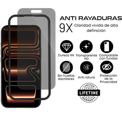 Artscase Mica de Vidrio iPhone 17 Strong Shield Elite Privacy