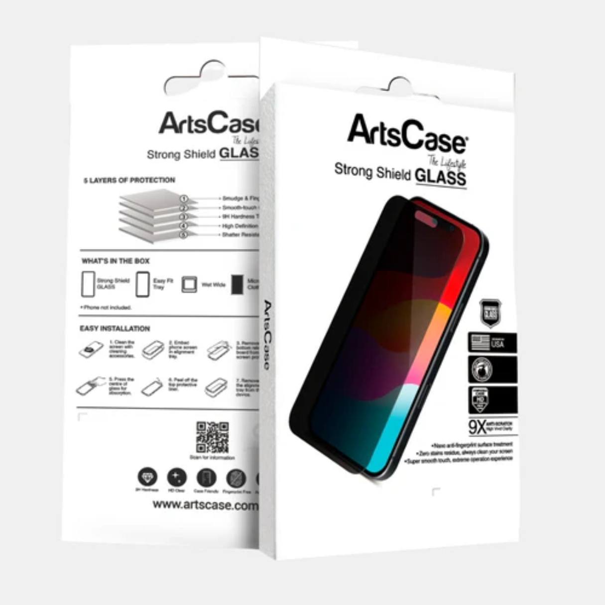 Artscase Mica de Vidrio iPhone 16 Pro Max Strong Shield Elite Privacy