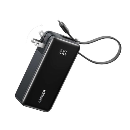 Power Bank 10000mAh Anker 3 en 1 con cable tipo C y enchufe integrado, para iPhone/Samsung