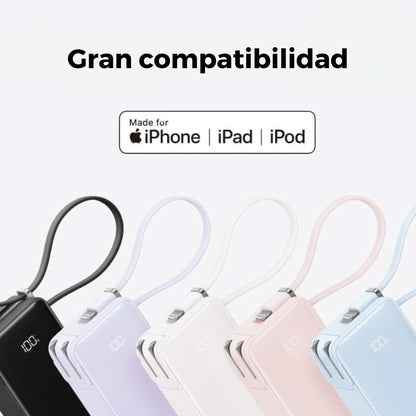Power Bank 10000mAh Anker 3 en 1 con cable Lightning y enchufe integrado, para iPhone 14/13/12/11/X