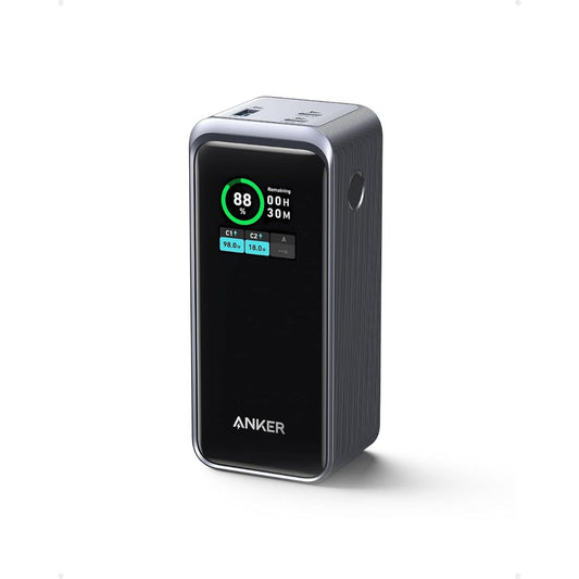 Anker Prime Power Bank de 20,000 mAh 200W pantalla inteligente, 2 puertos USB-C y 1 puerto USB-A para celulares, tablets, laptops y más