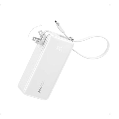 Power Bank 10000mAh Anker 3 en 1 con cable tipo C y enchufe integrado, para iPhone/Samsung