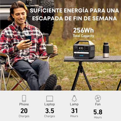 Anker SOLIX 521 Power Station 256Wh batería LiFePO4 salida 300W hasta 600W con SurgePad