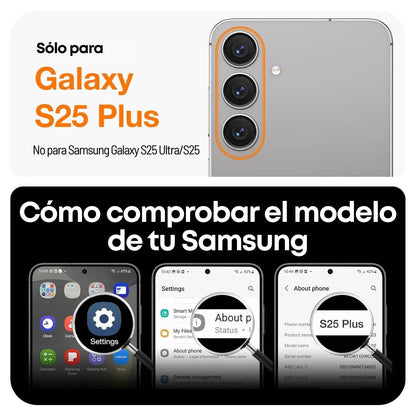 TORRAS Funda MagSafe para Samsung S25 Plus, negra transparente