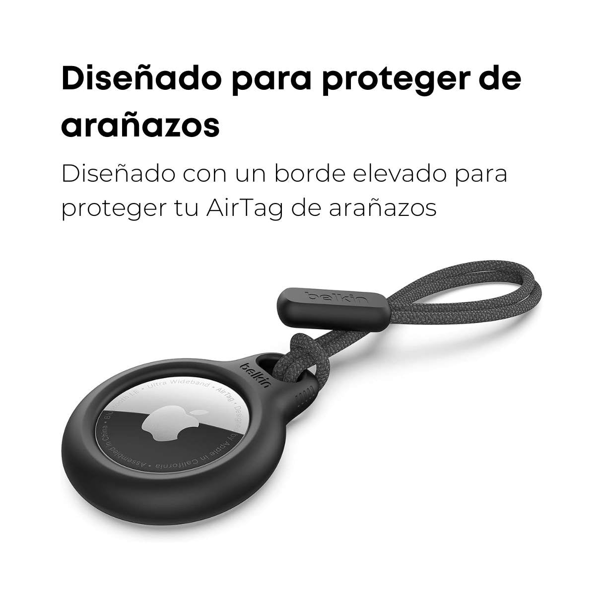 Belkin - Funda protectora con correa para AirTag, resistencia contra arañazos
