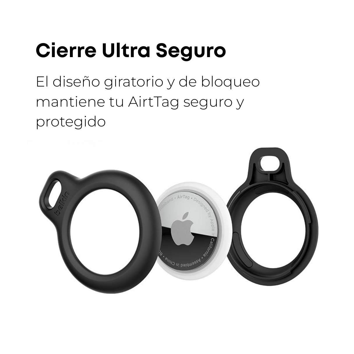 Belkin - Funda protectora con correa para AirTag, resistencia contra arañazos