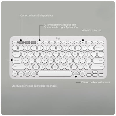 Logitech Teclado Bluetooth Plebbe Keys 2 K380s