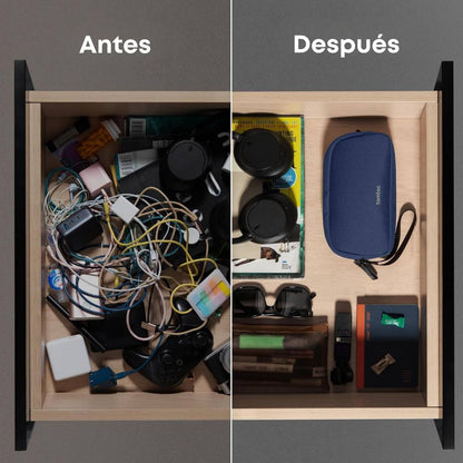 Tomtoc organizador de accesorios de viaje para cargadores y cables, para teléfono, Airpods, unidad USB y artículos diarios