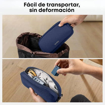 Tomtoc organizador de accesorios de viaje para cargadores y cables, para teléfono, Airpods, unidad USB y artículos diarios