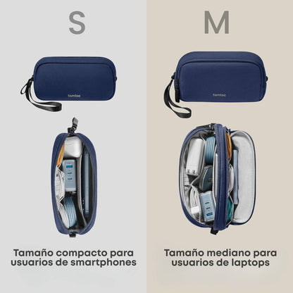 Tomtoc organizador de accesorios de viaje para cargadores y cables, para teléfono, Airpods, unidad USB y artículos diarios