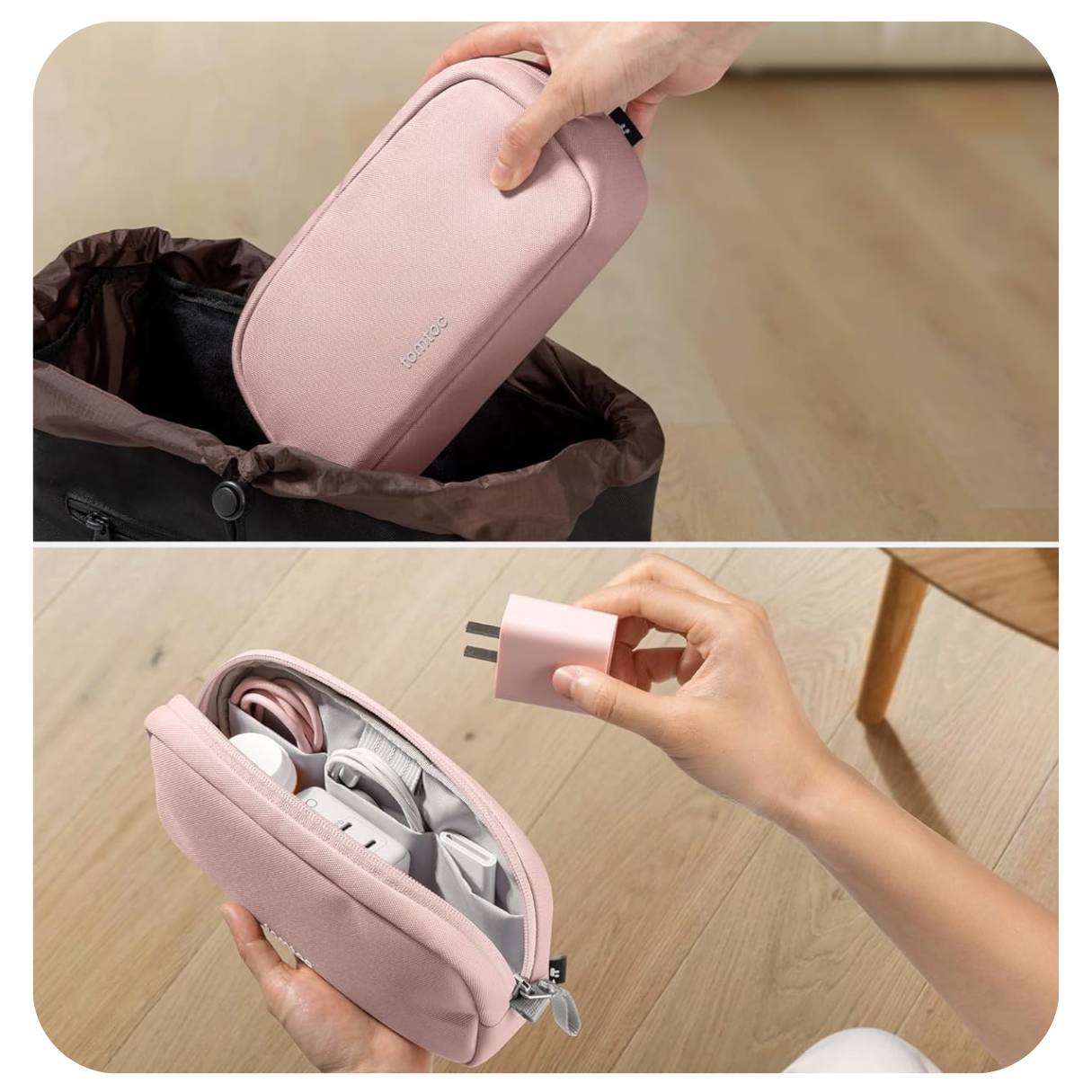 Tomtoc Organizador de Accesorios de Viaje para Cables y Cargadores y mas