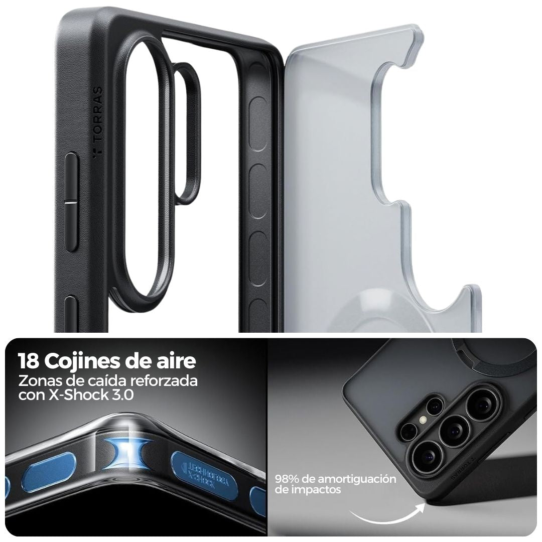 Torras Q3 Spin estuche negro para Samsung S26 Ultra