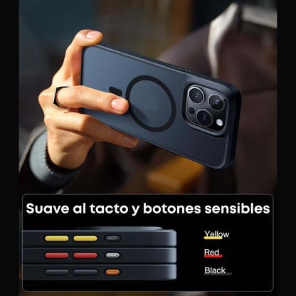 Torras Funda MagSafe para iPhone 15 Pro Max a prueba de golpes contra caídas de grado militar, translúcida delgada