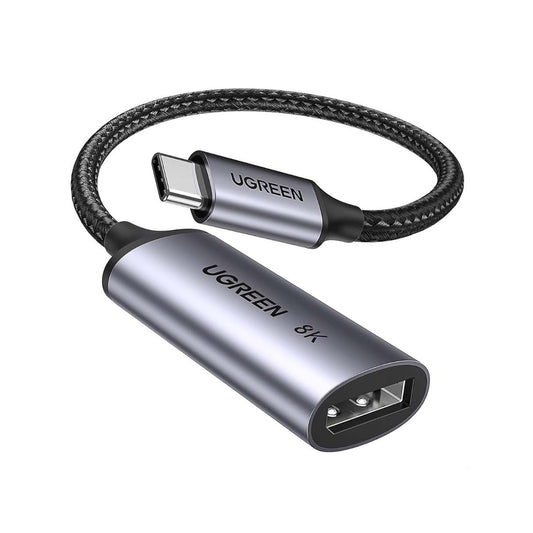 Ugreen Cable adaptador USB C a DisplayPort 1.4 de 8K a 60Hz 4K a 240Hz Thunderbolt 4/3 a puerto de pantalla convertidor con HDR VRR ALLM trenzado compatible con iPhone 17/16, Galaxy S25, MacBook Pro