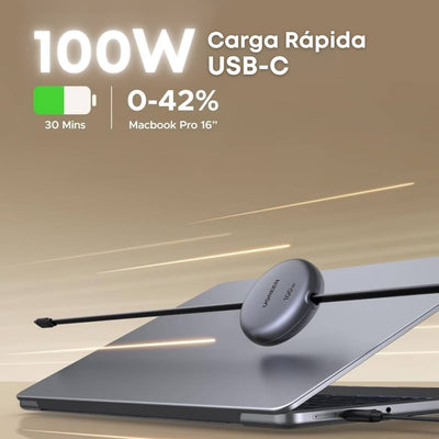 UGREEN Cable USB-C Retráctil 100W – Carga Rápida