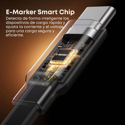 UGREEN Cable USB C retráctil de 100 W, cable tipo C, cable de carga USB C para iPhone 17/16/15/14/13, Galaxy S25, Pixel 9/8