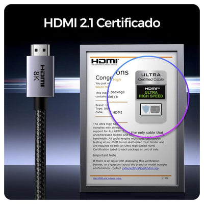 Ugreen Cable HDMI 2.1 - 8K@60Hz de 2M