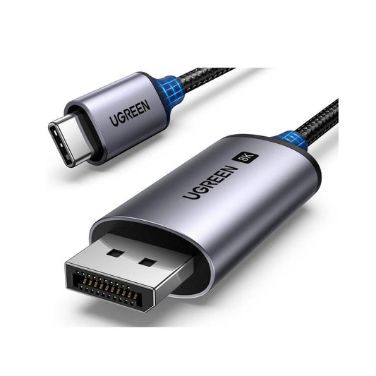 Ugreen Cable USB C a DisplayPort 1.4 8K @60Hz 4K a 240Hz unidireccional Thunderbolt 4/3 a DisplayPort cable USB C a DP 32.4Gbps compatible con iPhone 17, MacBook Pro/Air, iPad, Mac Mini, Galaxy, XPS