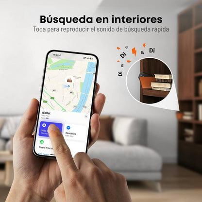 Ugreen FineTrack - Buscador inteligente delgado compatible con Apple Find My (solo iOS), impermeable, recargable, Bluetooth, para billetera