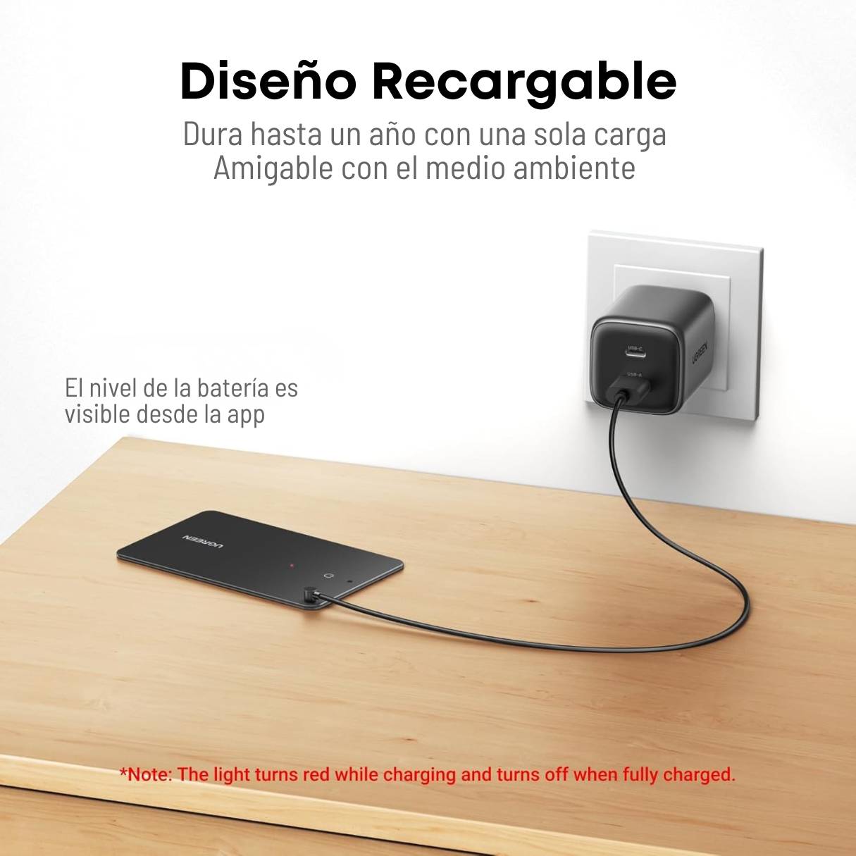 Ugreen FineTrack - Buscador inteligente delgado compatible con Apple Find My (solo iOS), impermeable, recargable, Bluetooth, para billetera