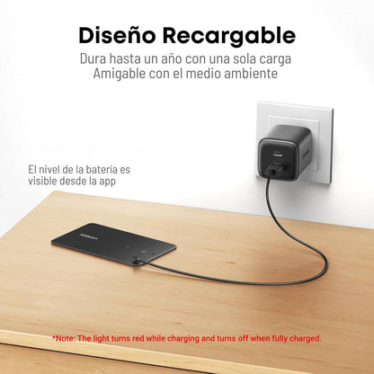 Ugreen FineTrack - Buscador inteligente delgado compatible con Apple Find My (solo iOS), impermeable, recargable, Bluetooth, para billetera