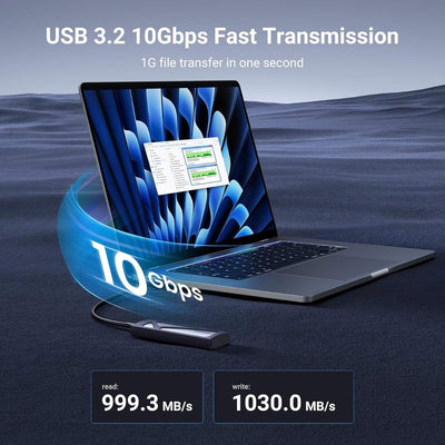 Ugreen Carcasa SSD tipo C externo M.2 NVMe, 10 Gbps