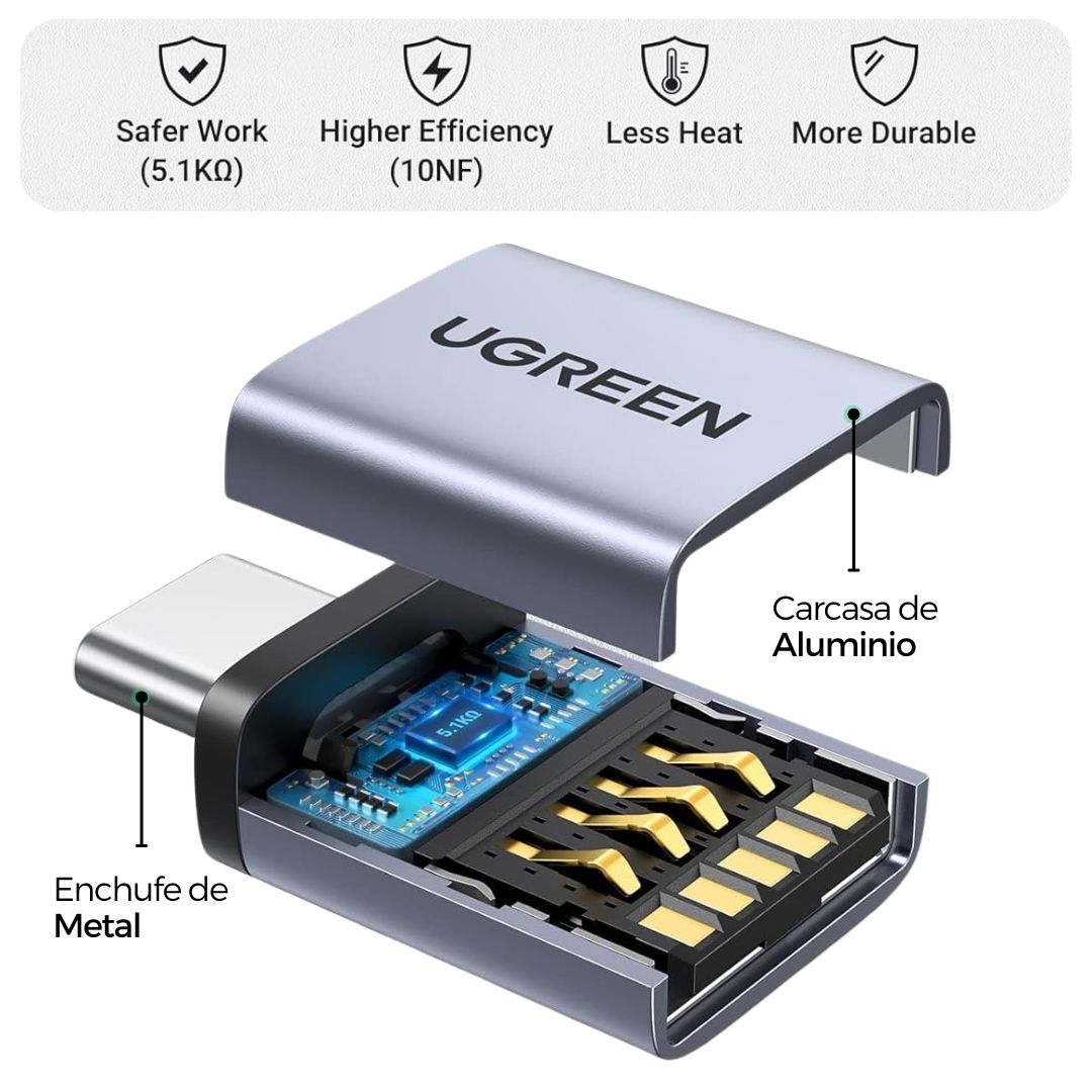 UGREEN Adaptador USB a USB C de 10 Gbps