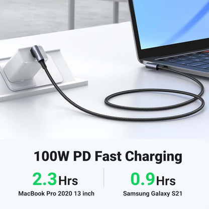 Ugreen cable USB C a USB C de 100 W de 90 grados para MacBook, Galaxy, iPad, iPhone y más