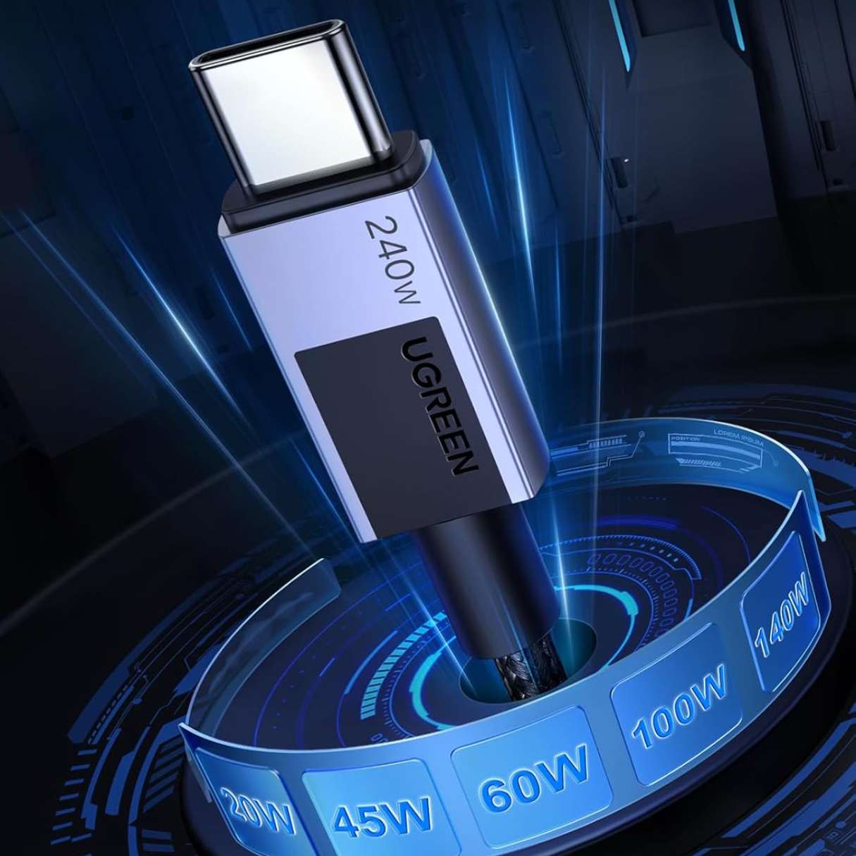 UGREEN Cable USB-C a USB-C 240W 2M