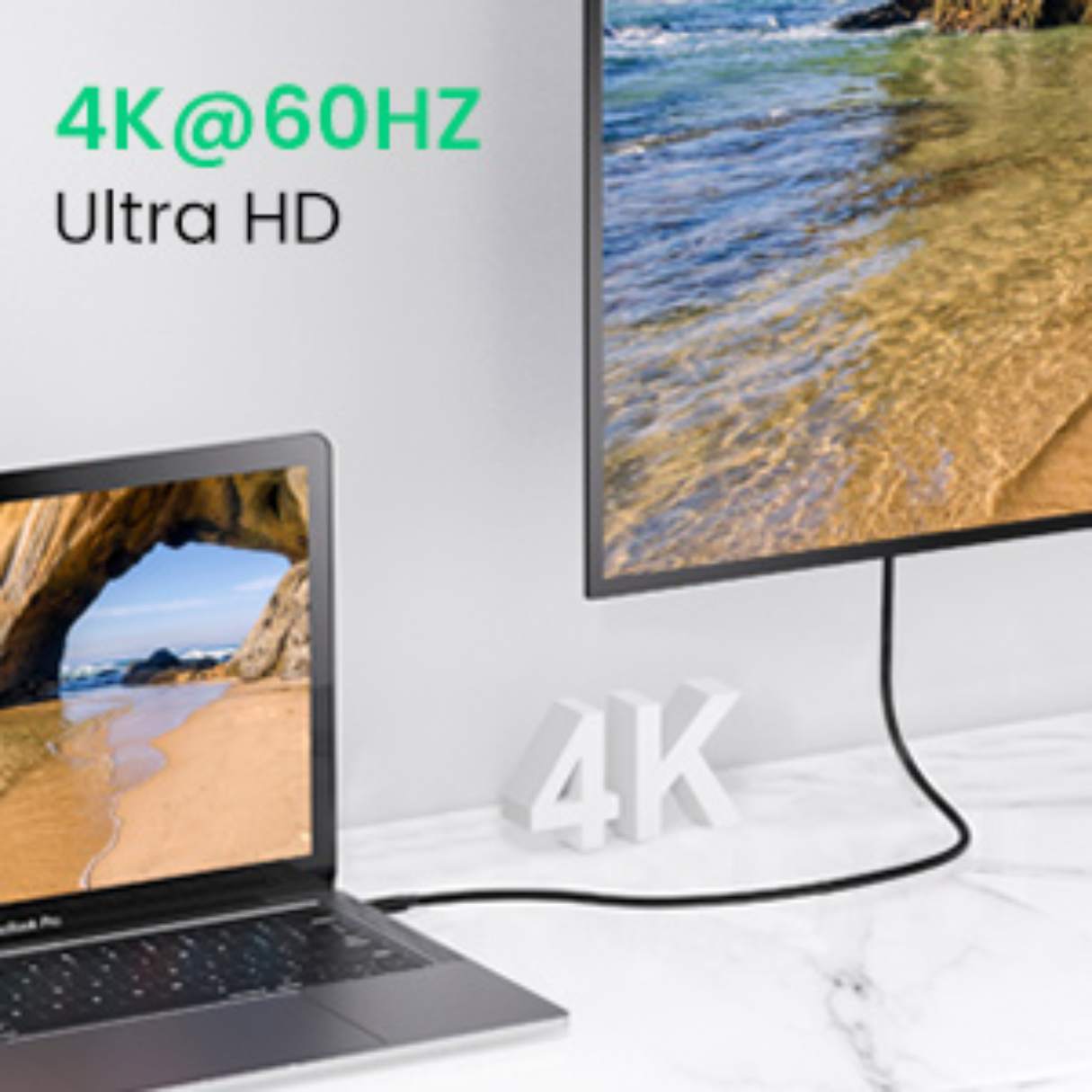 UGREEN Cable USB-C 3.2 Gen 2 – 10 Gbps, 240W PD, Video 4K (1 M)