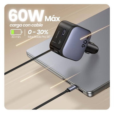 Ugreen Cargador de Vehículo 90W