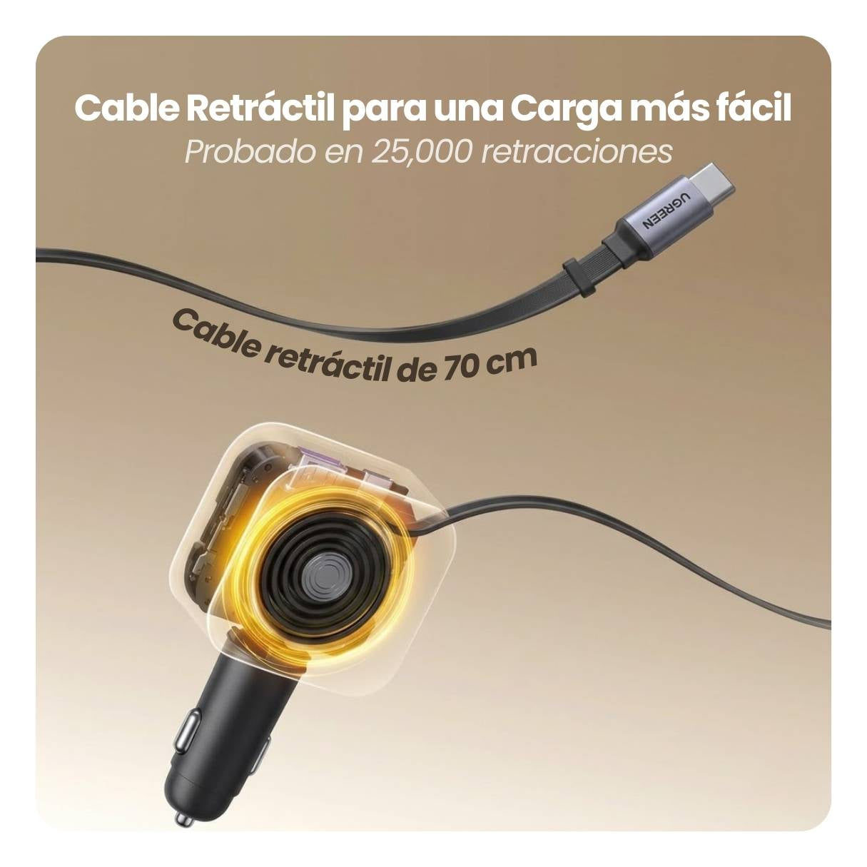 Ugreen Cargador de Vehículo 90W