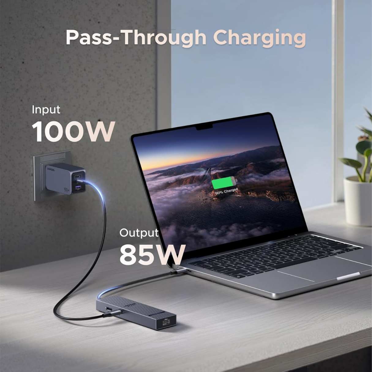 Ugreen Revodok Pro Hub USB-C 6 en 1 100W PD 10Gbps con Ethernet