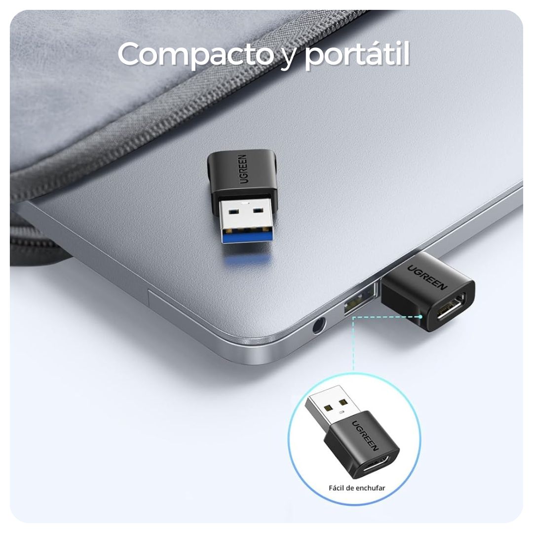 Ugreen Adaptador USB C hembra a USB 3.0 macho - Pack 2