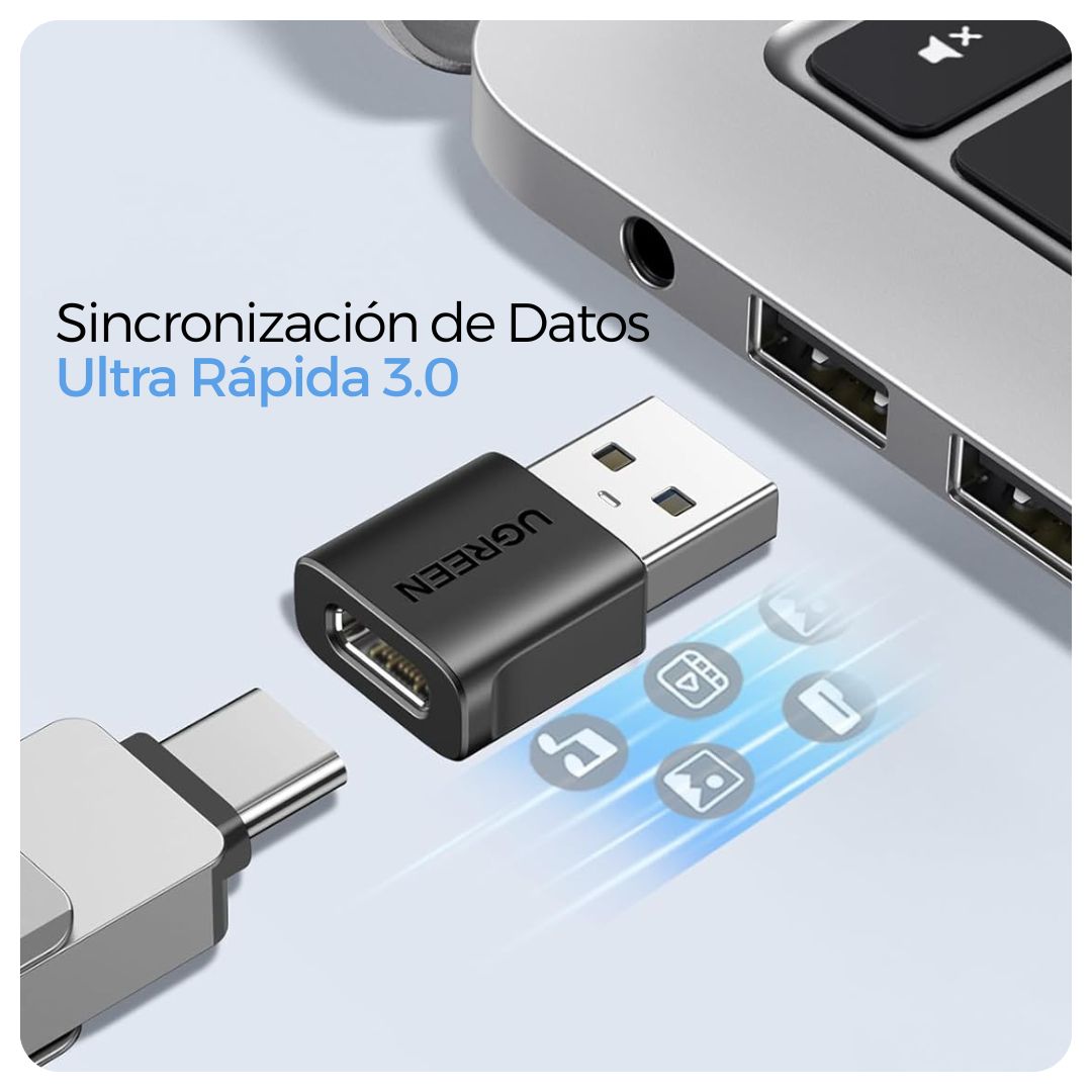 Ugreen Adaptador USB C hembra a USB 3.0 macho - Pack 2