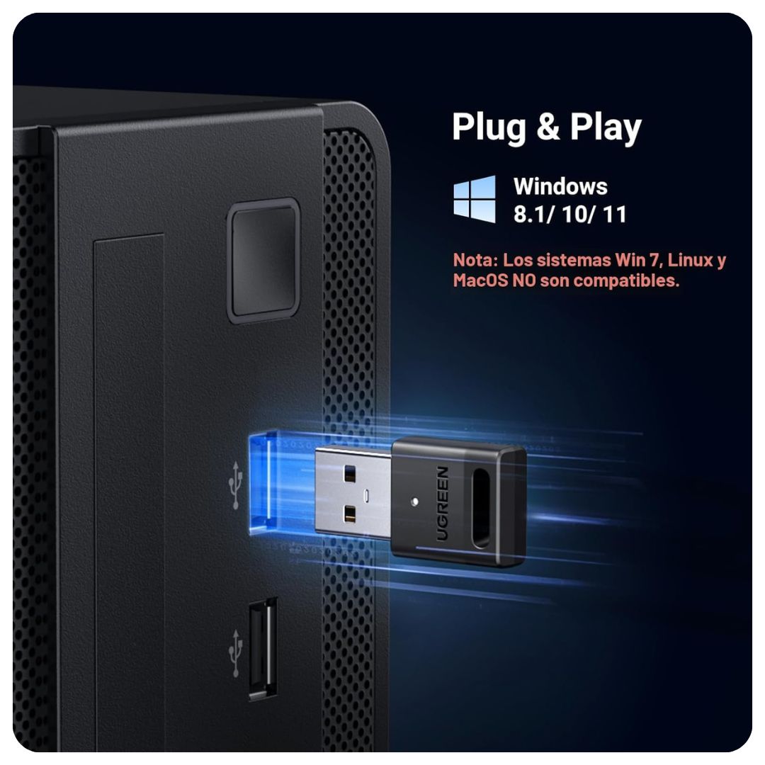 UGREEN Adaptador USB Bluetooth 5.3