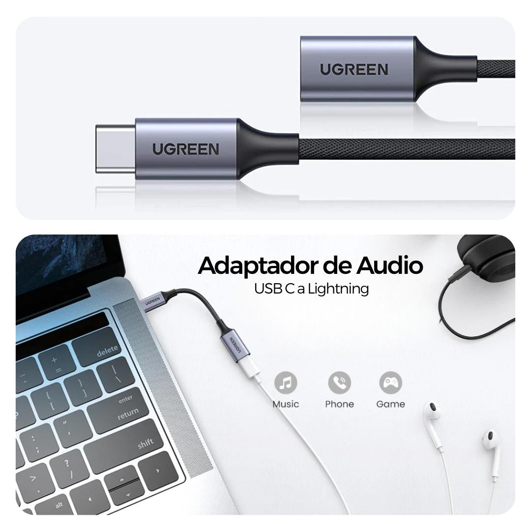 Ugreen Adaptador de Audio - USB C a Lightning