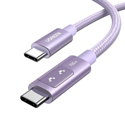 UGREEN Cable USB-C a USB-C 100W Led Lila