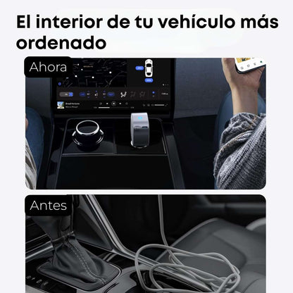Anker Cargador de vehículo tipo C 75 W compacto carga rápida con cable retráctil incorporado tipo C