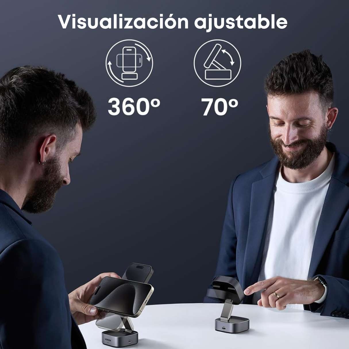 UGREEN Cargador MagSafe 2 en 1 Qi2 15W