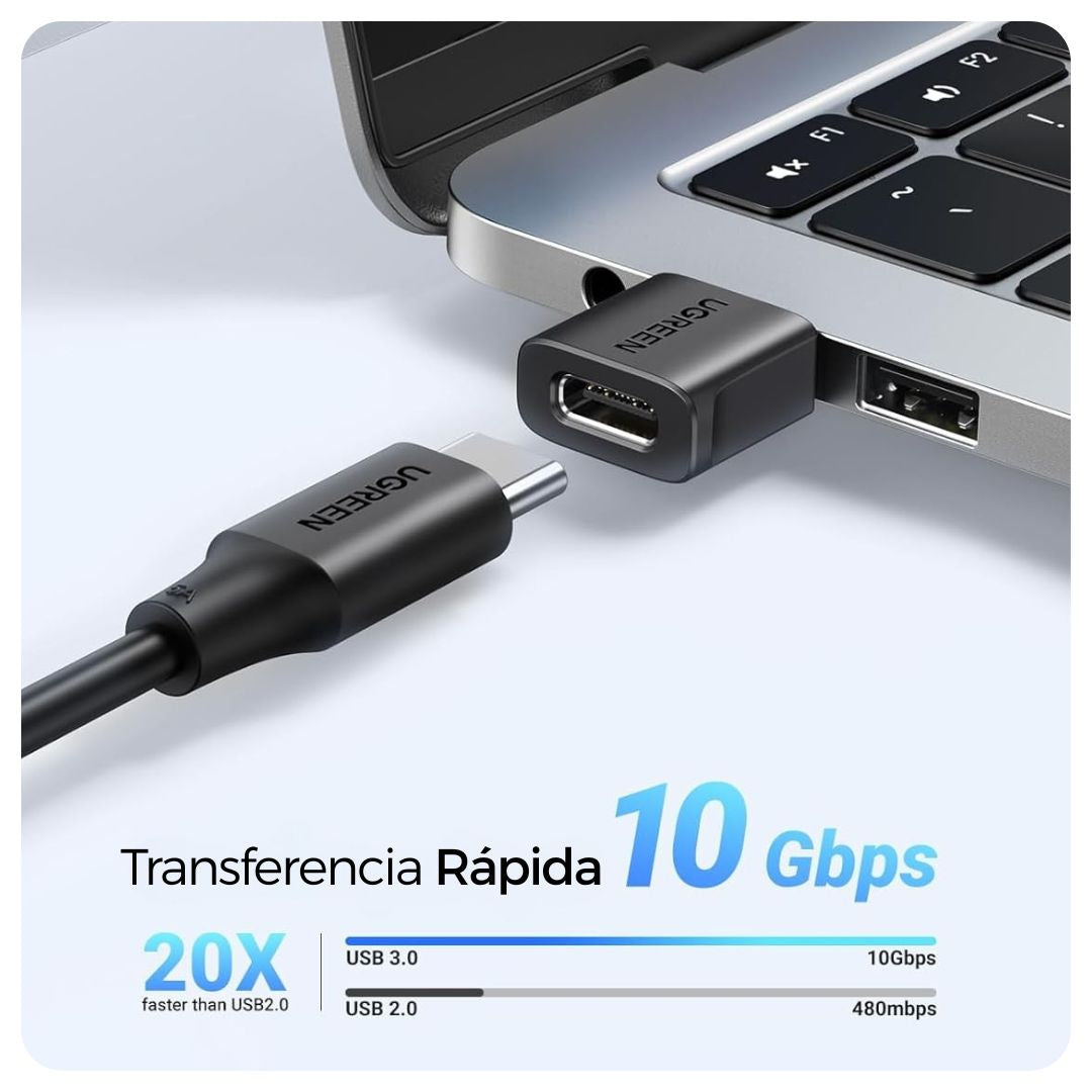 Ugreen Adaptador USB C hembra a USB 3.0 macho - Pack 2