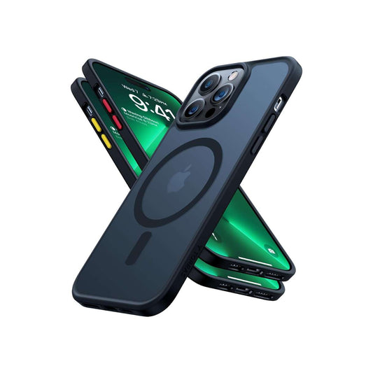 Torras Funda MagSafe para iPhone 14 Pro Max a prueba de golpes contra caídas de grado militar, translúcida delgada