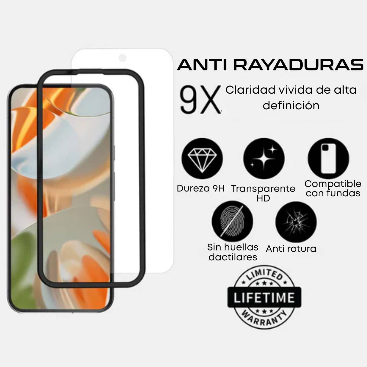 Mica ArtsCase para Google Pixel 9/10/9 Pro/10 Pro, Strong Shield Ultra Clear