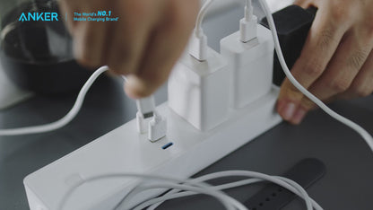 Anker Estación de carga Prime, tipo C 8 en 1 de 240 W, cable de extensión desmontable de 1.5 m, 2 AC, 4 USB-C, 2 USB-A, para iPhone 17/16/15, accesorio de escritorio para MacBook