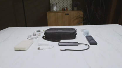 Ugreen Organizador de accesorios de viaje, multifuncional para cables, tarjeta SD, auriculares, cargador y más